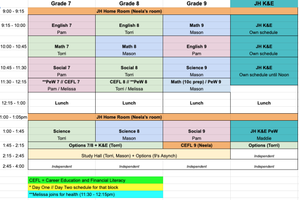 JH Timetable